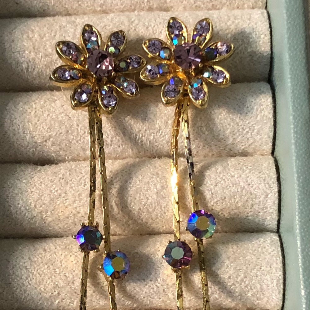 Flower Drop Earrings - Picture 3 of 5